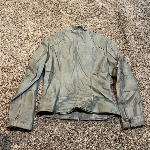 Gray faux leather jacket - Picture 2 of 2